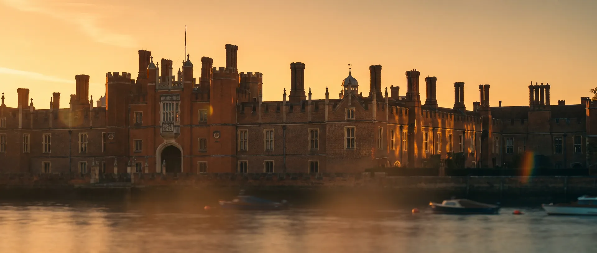 Hampton Court Palace at golden hour, near Stanmore, Greater London