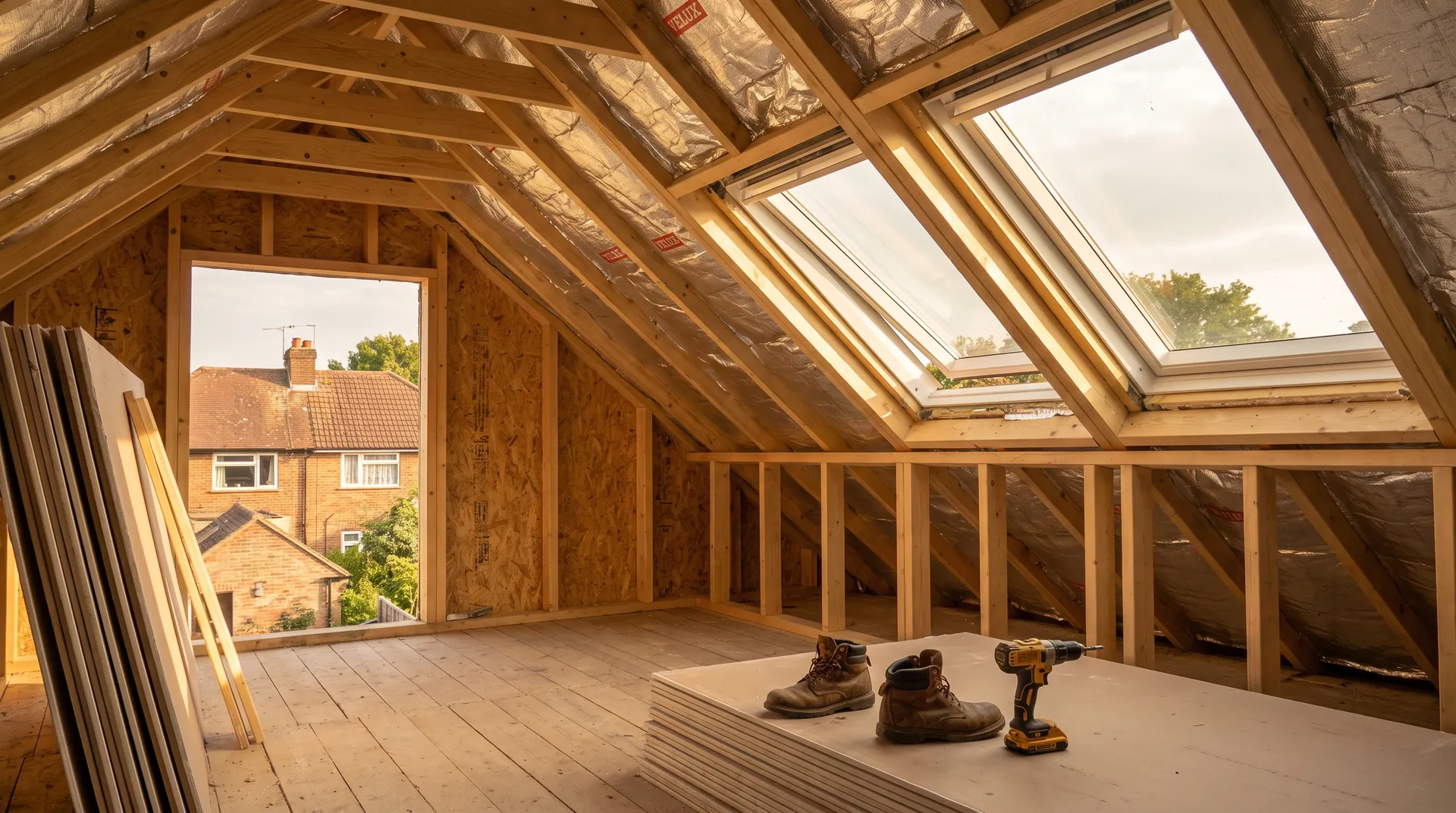 Loft conversion with rear dormer in Thame showing new dormer window and slate roof