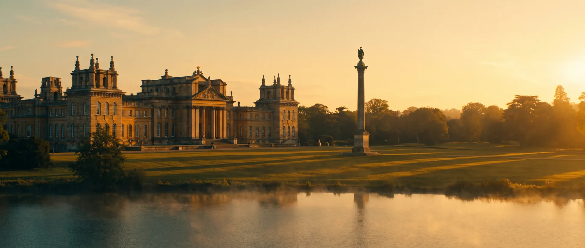 Blenheim Palace at golden hour, near Wing, Buckinghamshire